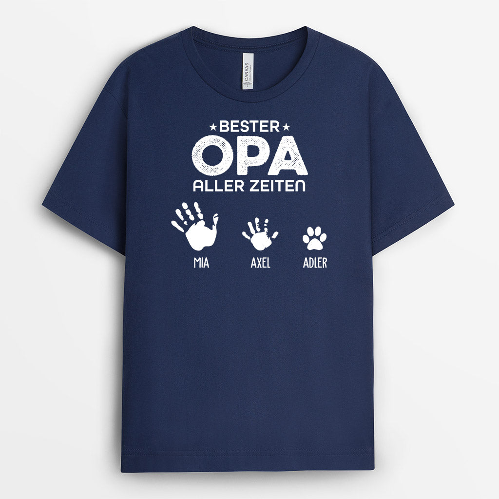 0854AGE2 Personalisierte Geschenke T Shirt Kinder Enkelkinder Papa Opa