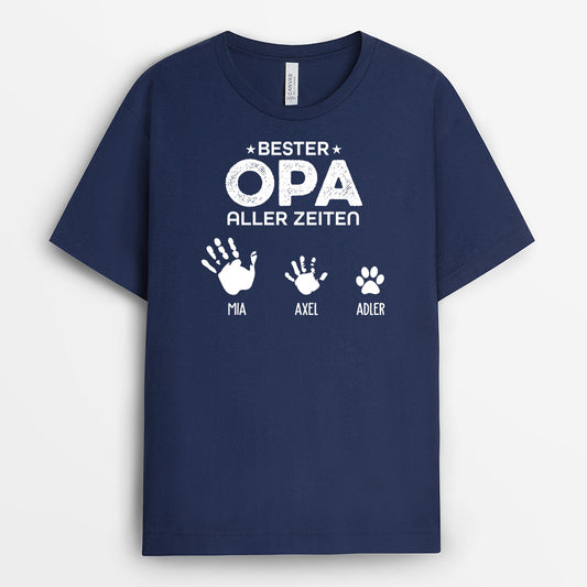 0854AGE2 Personalisierte Geschenke T Shirt Kinder Enkelkinder Papa Opa