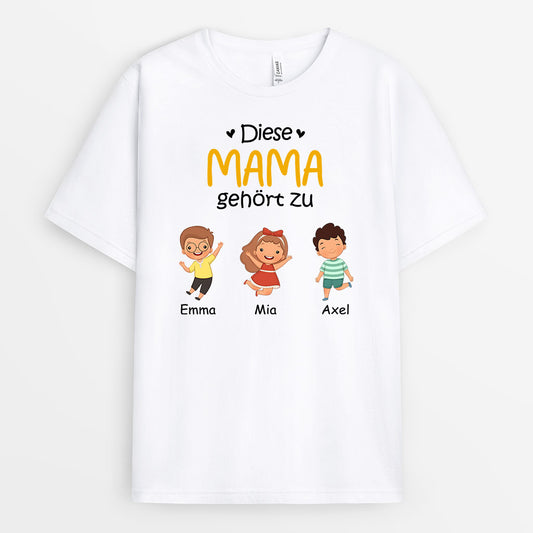 0865AGE1 Personalisierte Geschenke T Shirt Kinder Enkelkinder Mama Oma