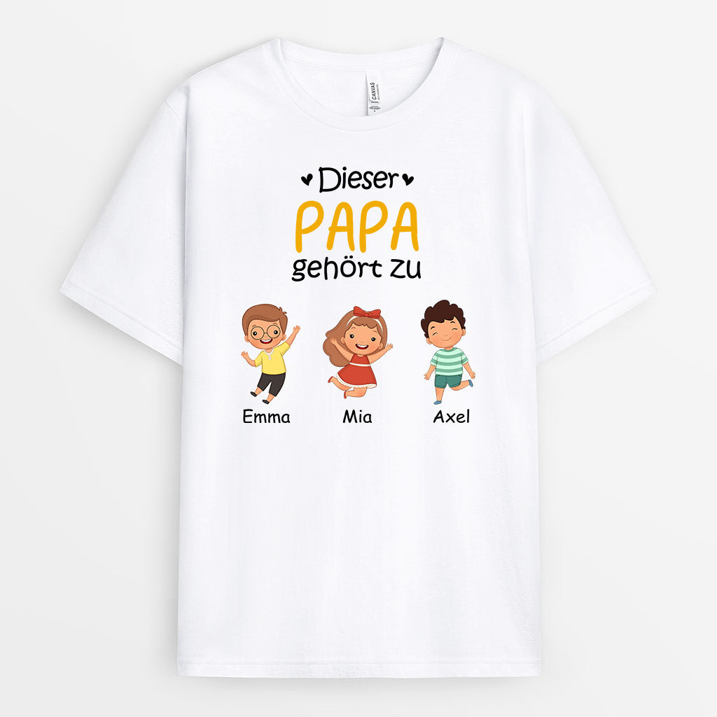 0865AGE1 Personalisierte Geschenke T Shirt Kinder Enkelkinder Papa Opa