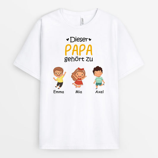0865AGE1 Personalisierte Geschenke T Shirt Kinder Enkelkinder Papa Opa