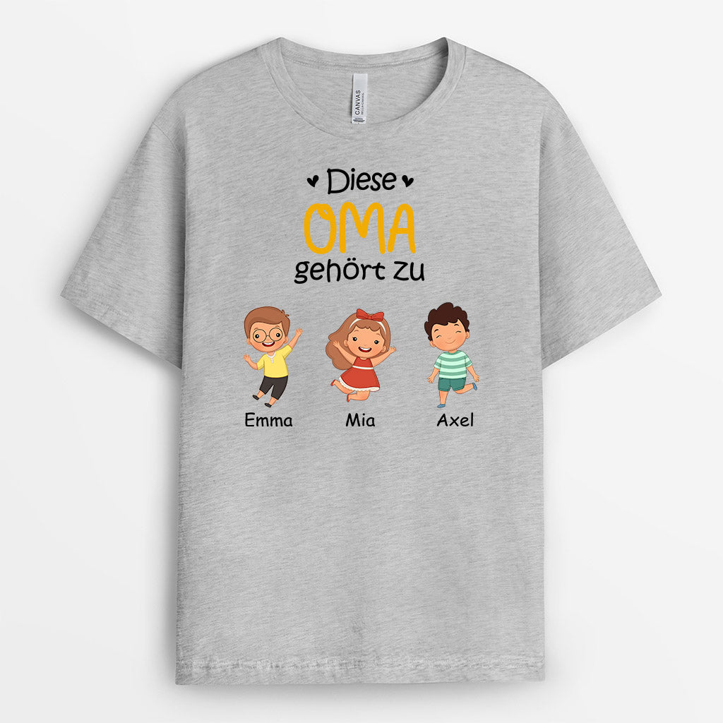 0865AGE2 Personalisierte Geschenke T Shirt Kinder Enkelkinder Mama Oma