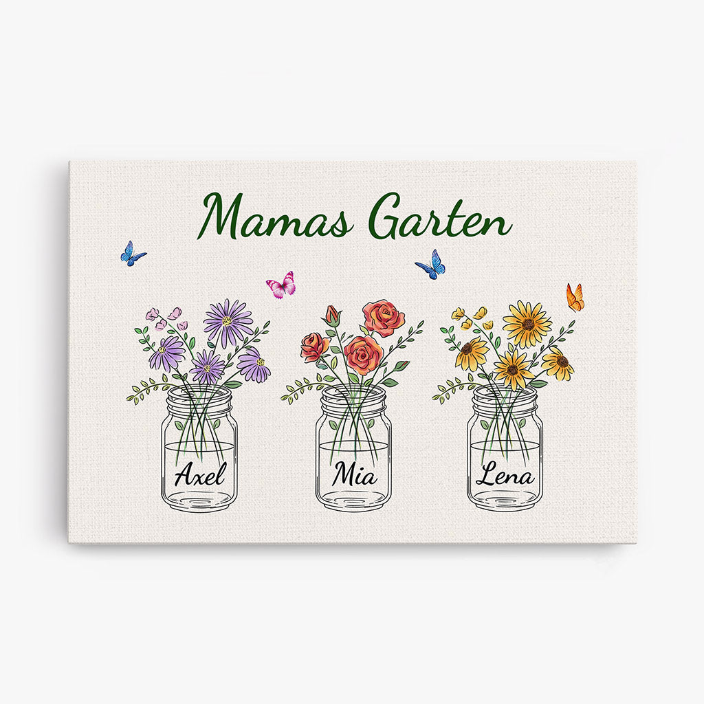 Blumenliebhaber - Personalisierte Geschenke | Leinwand für Mama/Oma