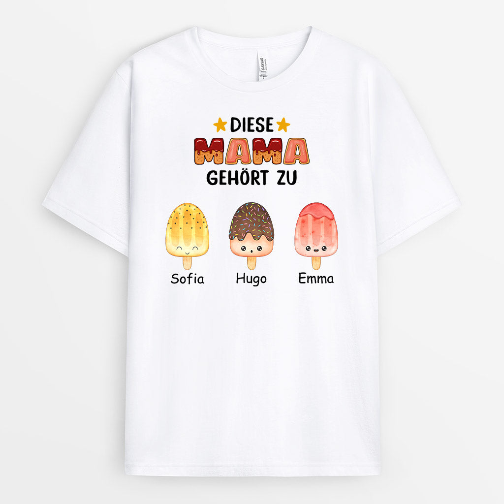 Personalisiertes Diese Mama Gehört Zu T-Shirt