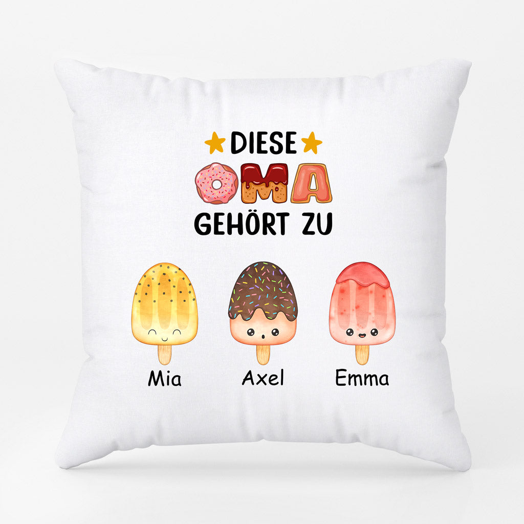 0876PGE2 Personalisierte Geschenke Kissen Kinder Enkelkinder Mama Oma