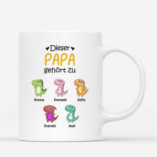 0879MGE1 Personalisierte Geschenke Tasse Kinder Enkelkinder Papa Opa