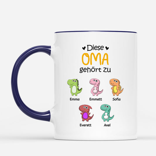 0879MGE2 Personalisierte Geschenke Tasse Kinder Enkelkinder Mama Oma