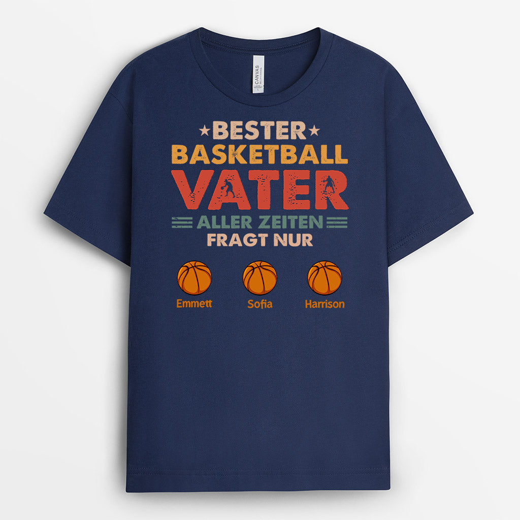 Bester Basketball-Vater Aller Zeiten - Personalisierte Geschenke | T-Shirt für Papa/Opa