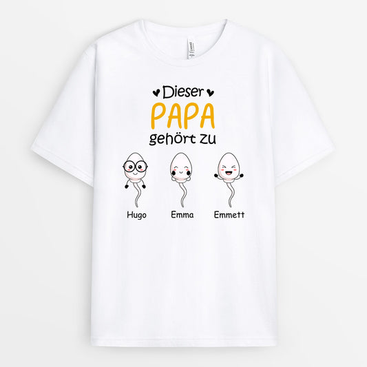 0885AGE1 Personalisierte Geschenke T Shirt Kinder Enkelkinder Papa Opa