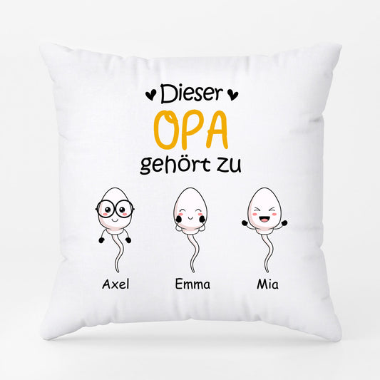 0885PGE2 Personalisierte Geschenke Kissen Kinder Enkelkinder Papa Opa