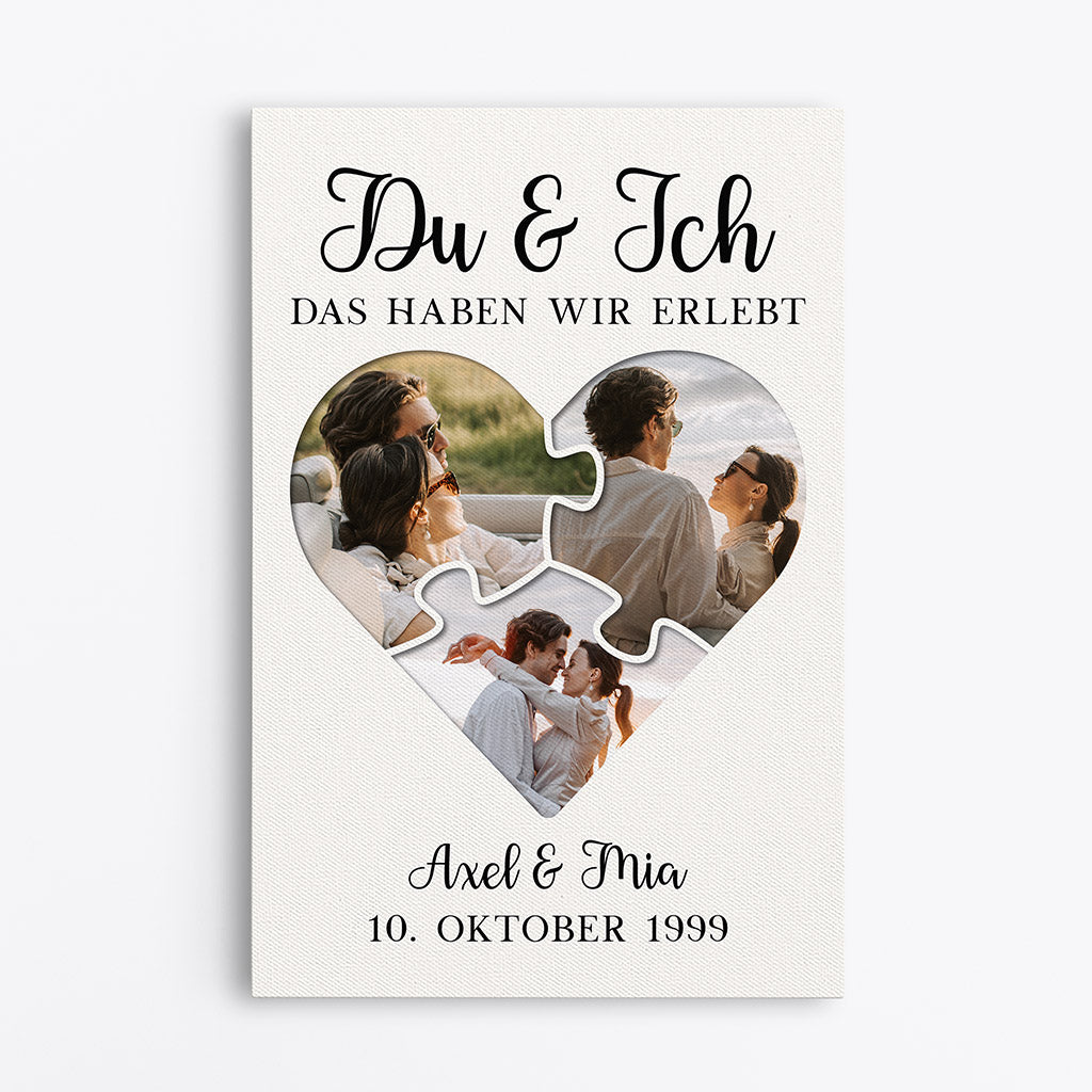 Du & Ich Am Meer - Personalisierte Geschenke | Leinwand für Paare/Pärchen