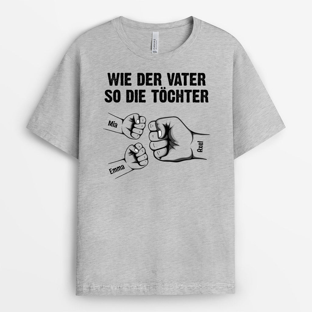 Wie Der Vater So Die Tochter - Personalisierte Geschenke | T-Shirt für Papa/Opa