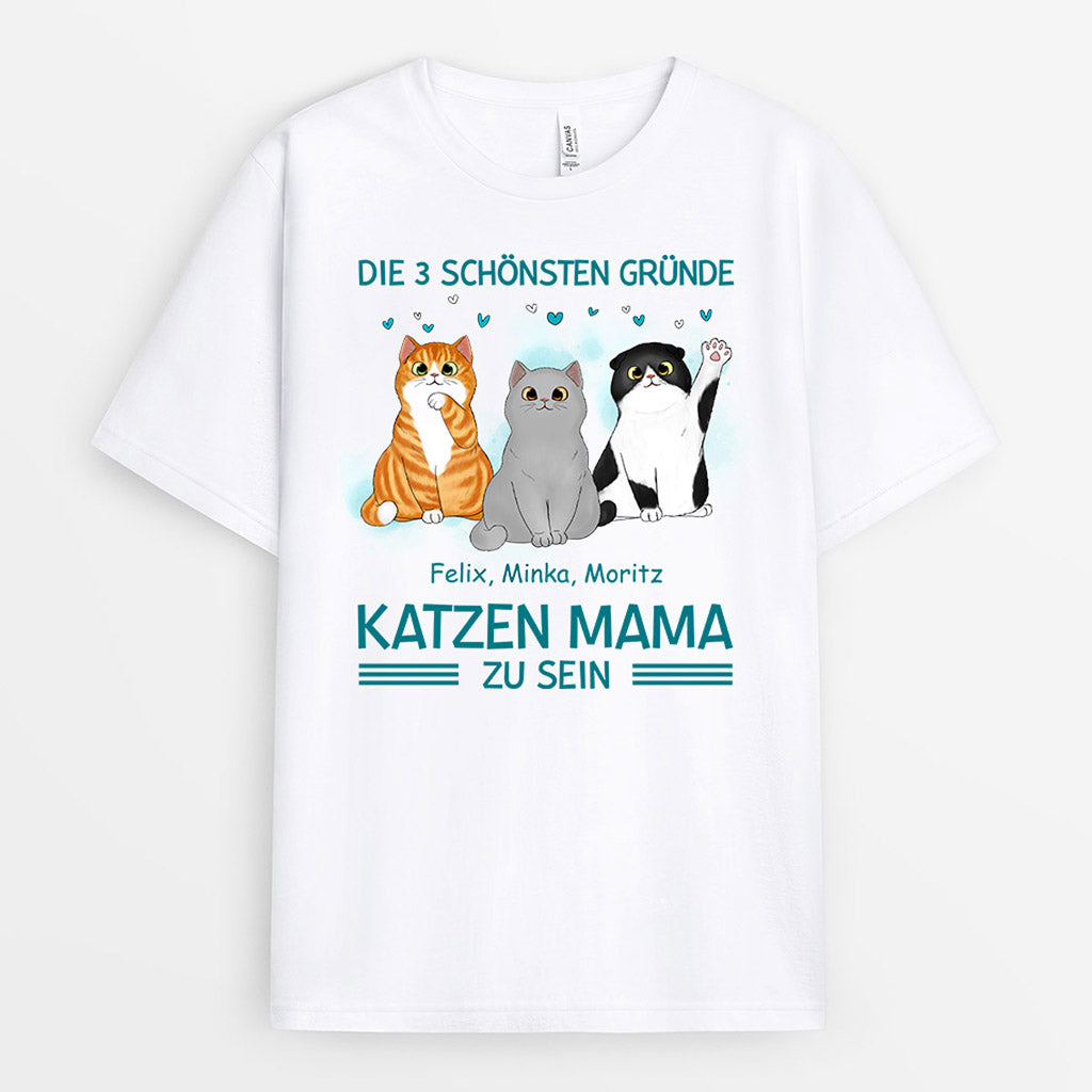 Schönste Grunde - Personalisierte Geschenke | T-Shirt für Katzenbesitzer