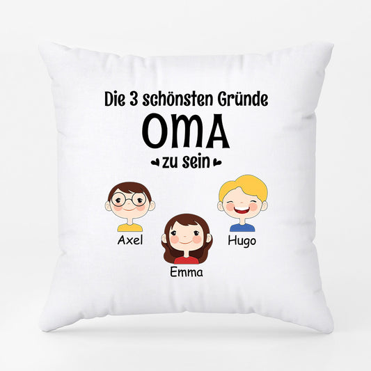 0897PGE1 Personalisierte Geschenke Kissen Grund Kinder Enkelkind Mama Oma