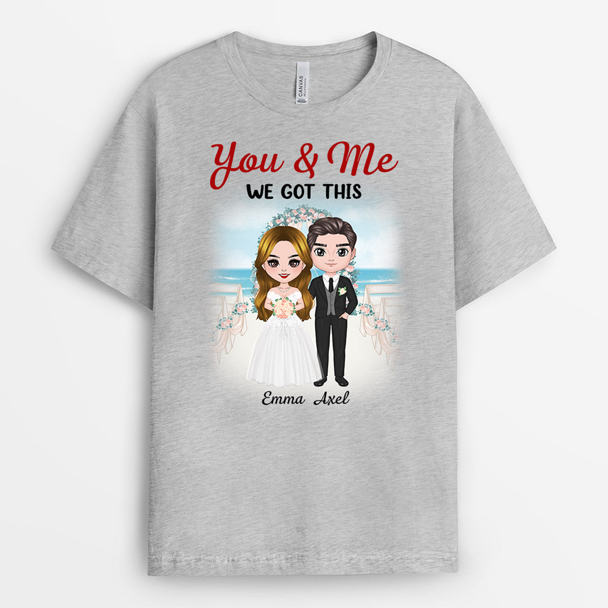 0900AGE2 Personalisierte Geschenke T Shirt Hochzeit Ehemann Ehefrau Paare Parchen