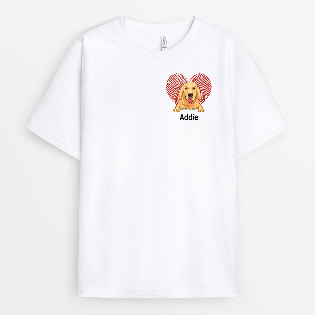 Hundemama Herzen - Personalisierte Geschenke | T-Shirt für Hundebesitzer