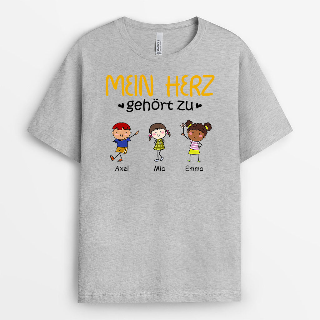0904AGE2 Personalisierte Geschenke T Shirt Kinder Enkelkinder Mama Oma