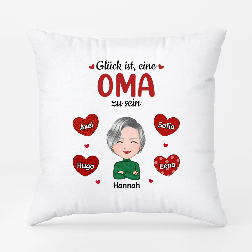 0911PGE1 Personalisierte Geschenke Coussin Kinder Enkelkinder Mama Oma