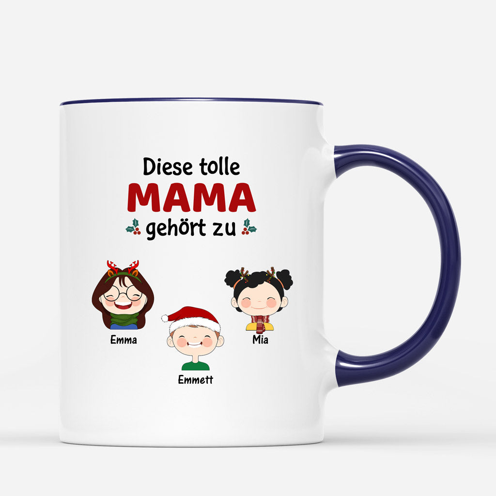 Diese Tolle Mama Gehört Zu... - Personalisierte Geschenke | Tasse für Mama/Oma