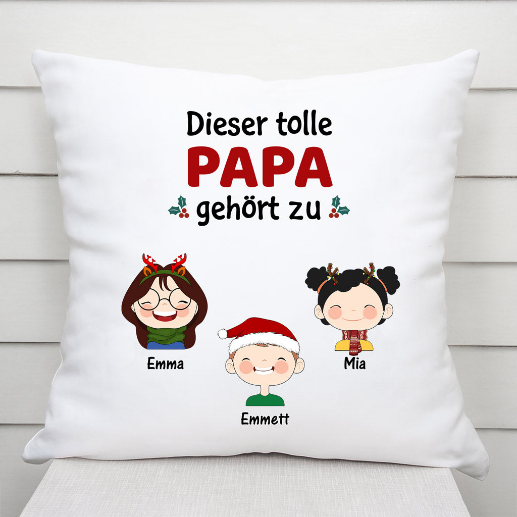 Dieser tolle Papa gehört zu... - Personalisierte Geschenke | Kissen Für Papa/Opa