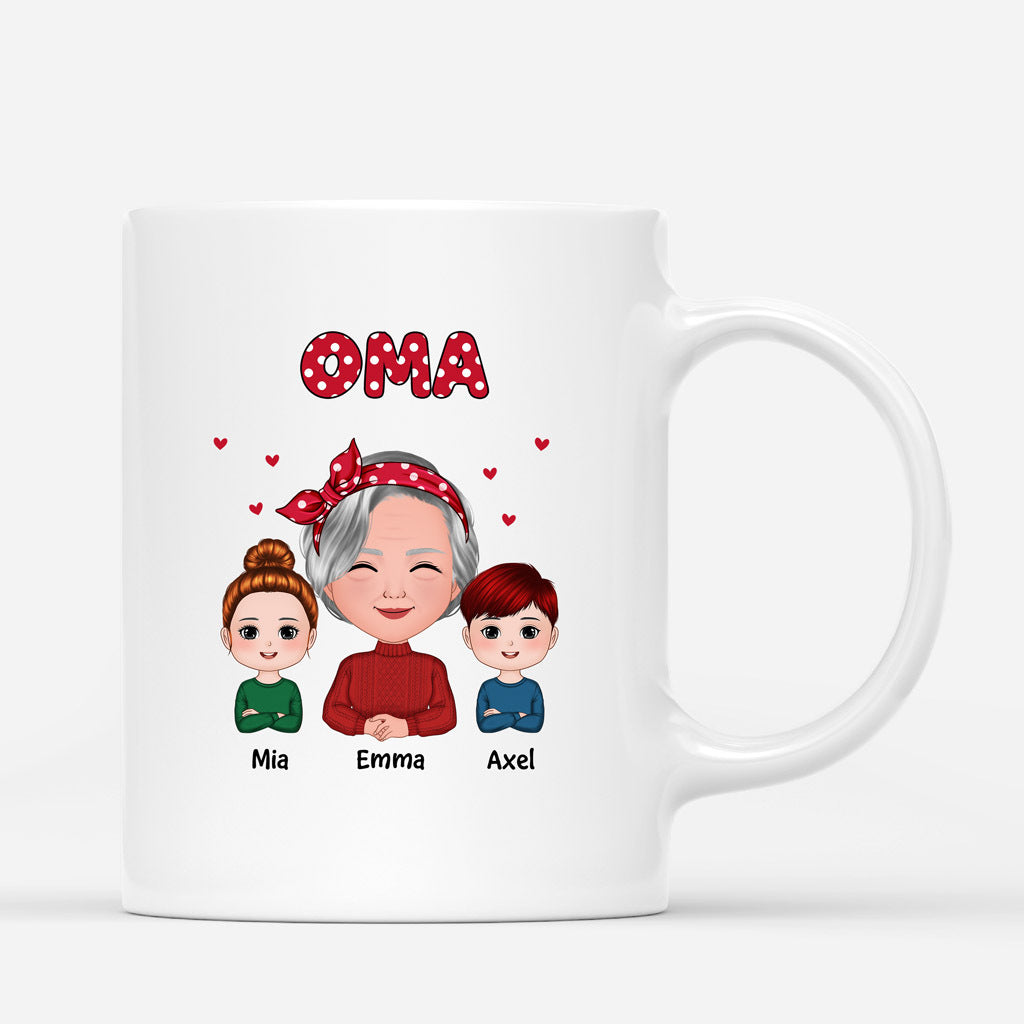 Oma Und Enkelkinder - Personalisierte Geschenke | Tasse für Mama/Oma