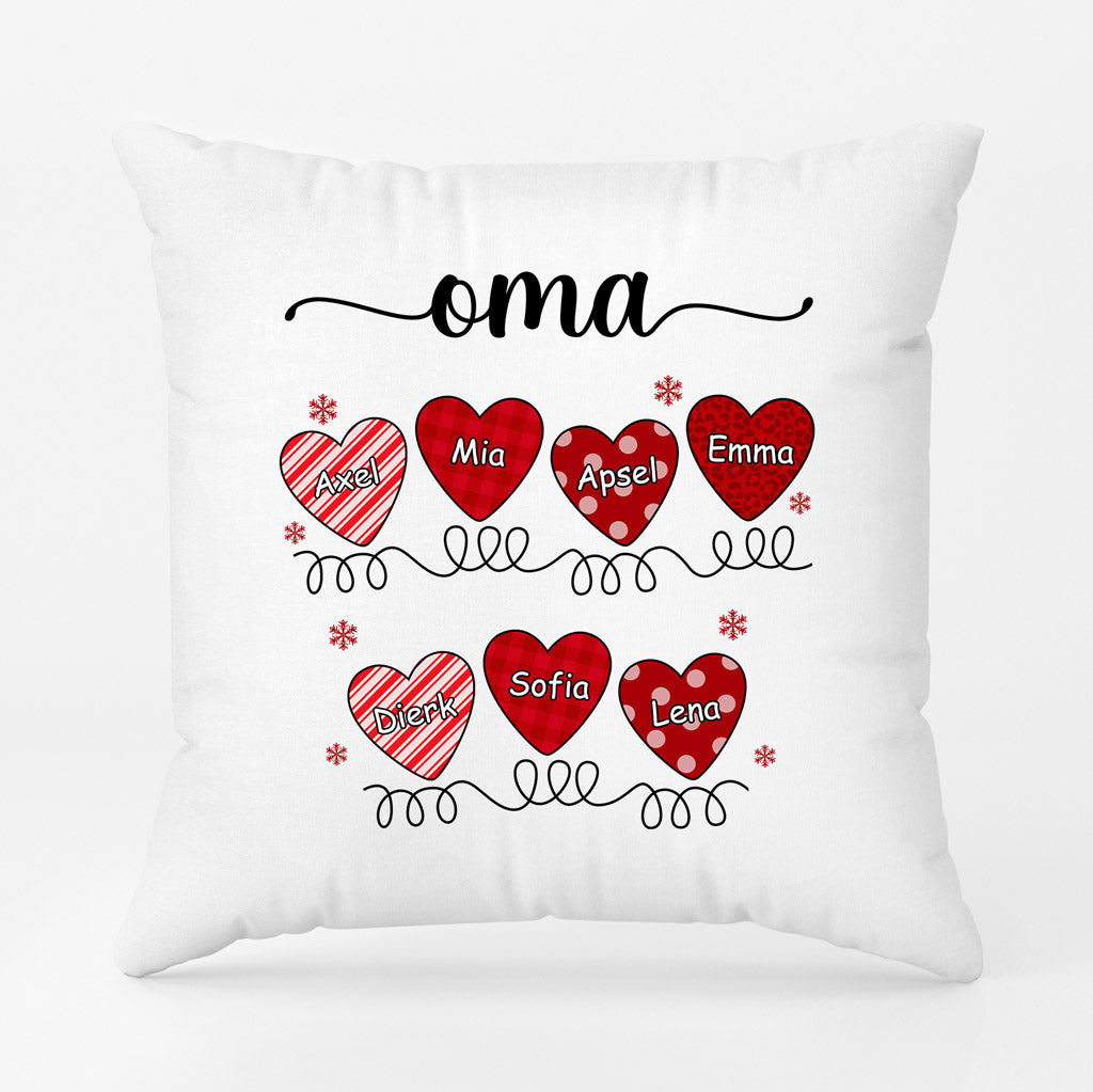 Mama Oma Herzen - Personalisierte Geschenke | Kissen für Mama/Oma Weihnachten