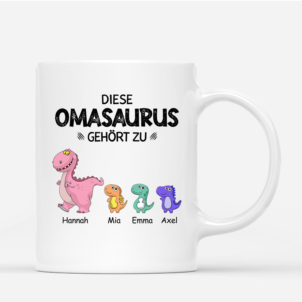 Diese Omasaurus Gehört Zu - Personalisierte Geschenke | Tasse für Mama/Oma