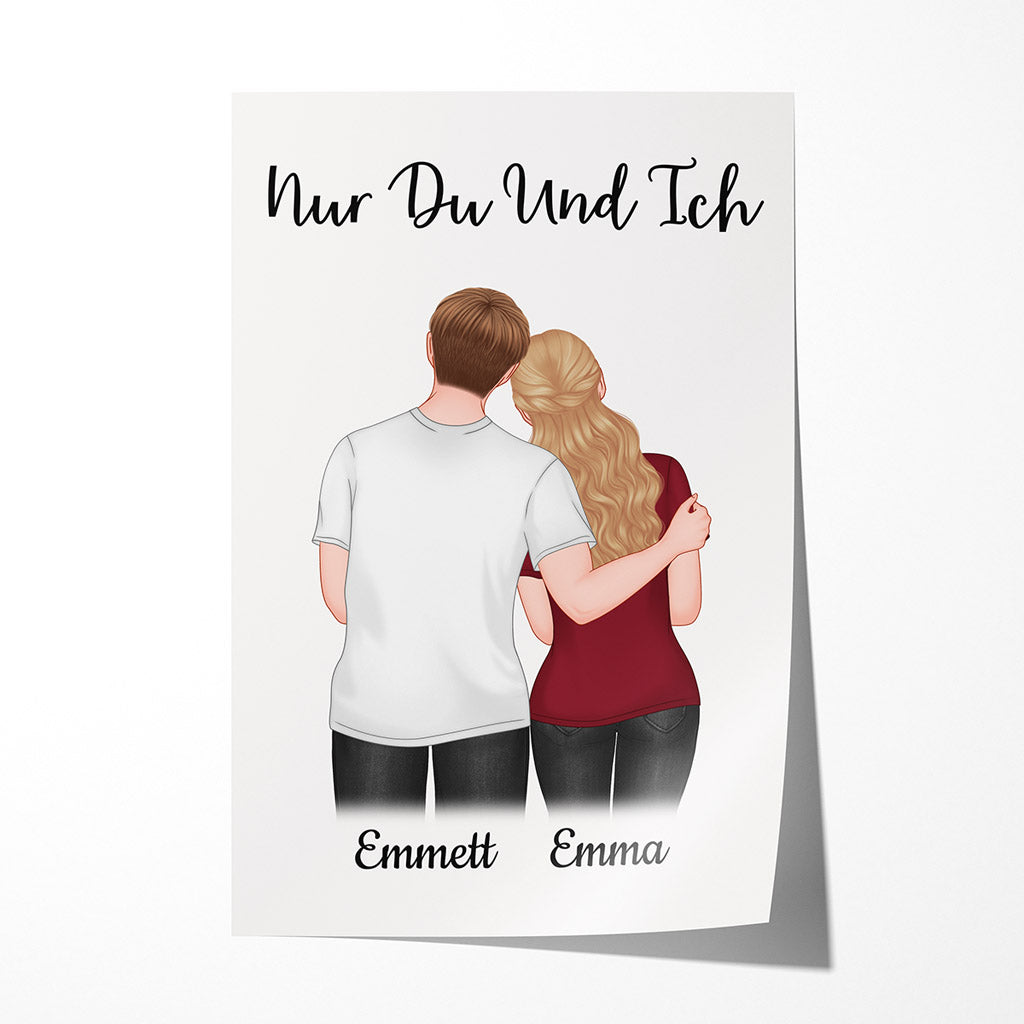 Nur Du Und Ich - Personalisierte Geschenke | Poster für Paare/Pärchen