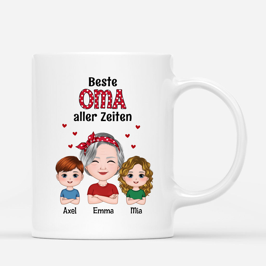 Beste Oma Aller Zeiten - Personalisierte Geschenke | Tasse für Mama/Oma
