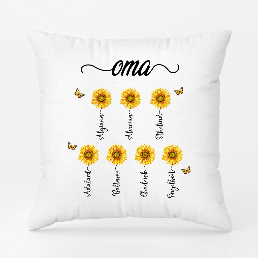 Omas Mamas Blumen - Personalisierte Geschenke | Kissen für Mama/Oma